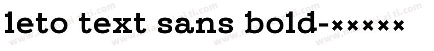 leto text sans bold字体转换